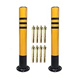 FACAZ Sicherheitspfosten für Einfahrten, Parkplatz Poller Parkplatz Barriere Parkplatz mit reflektierendem Band, einfache Installation (Größe: 76 x 750 mm)