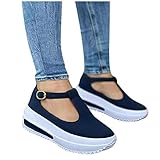 Hanomes 2021 Damen Sandalen Sommer Bequeme Sportstrick-Sandalen FüR Frauen Dicke Sandalen Mit Tiefem Fischmund, LäSsiger Strand-Slip-On-Komfort Und UnterstüTzung FüR F