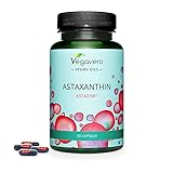 Astaxanthin Kapseln Vegavero ® | Hochwertiger Markenrohstoff AstaZine® | 100% NATÜRLICH & VEGAN | Öl Kapseln mit reinem Astaxanthin in hoher Bioverfügbarkeit | Ohne Zusatzstoffe | 90 Kap