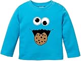 EZYshirt® Cookie Monster Baby T-Shirt Longsleeve Bio Baumw