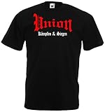 Union Herren T-Shirt kämpfen und Siegen Shirt S-XXXL Schwarz XL