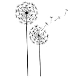 Blown Away Pusteblumen-Schablone, wiederverwendbar, A3, A4, A5 & größere Größen, Shabby-Chic/F2 (PVC wiederverwendbare Schablone, XS Größe - 50 x 70 cm, 19,7 x 27,6 Zoll)