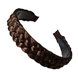 PRETTYSHOP Haarreifen Zopf Geflochten Haarteil Haarband Kopfschmuck Haarschmuck Braun Mix HR6