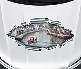 3D Autoaufkleber Motorhaube Skyline malacca city Auto Fenster Tür LKW Wohnmobil Car Sticker Aufkleber 21C1641, Grösse B x H:160x80