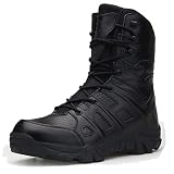 Herren Leder Militärische Taktische Kampfstiefel Verschleißfeste Wüsten Schuhe Außenbereich Einsatzstiefel Bequeme Rutschfeste Camping Trekking Wander S