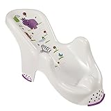 keeeper Hippo Anatomischer Babybadesitz mit Anti-Rutsch-Funktion, Ab 0 bis ca. 6 Monate, Leon, Weiß