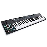 Alesis VI61 - 61-Tasten-USB-MIDI-Keyboard mit 16 Pads, 16 zuweisbaren Reglern, 48 Knöpfen und 5-Pin-MIDI-Out, sowie einem professionellen Softwarepaket inklusive Pro Tools | F