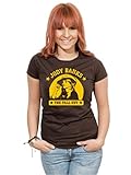 Bigtime Damen T-Shirt Jody Banks EIN Colt für alle Fälle Serie Film Shirt braun E48-Girly- Größe XXL