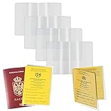 BaoDanEuro Vacc_ination Certificate 2021 International Vac_cine Passhülle Transparente Zertifikathülle wasserdichte Kartenhülle (200×138mm, 1)