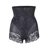 YSXH Spitze Taille Trainingshose, Bauchkontrolle Schlüpfer, Frauen High Waist Butt Lifter Shapewear, Taillentrainer Bauchkontrolle Shapewear (Black,2XL)