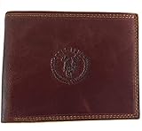Geldbörse für Herren, echtes Leder, Geldbörse, Kreditkarten, Banknoten, Harvey Miller Polo Club, Farbe B