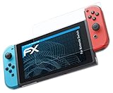 atFoliX Schutzfolie kompatibel mit Nintendo Switch Folie, ultraklare FX Displayschutzfolie (3X)