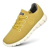 GIESSWEIN Merino Runners Women - Atmungsaktive Sneaker aus Merino Wool 3D Stretch, Leichte Damen Freizeit Schuhe mit Wechsel-Fußb