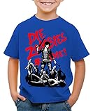 style3 Die Zombie T-Shirt für Kinder Walking Horror Dixon The Halloween Dead, Farbe:Blau, Größe:116