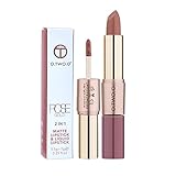 Mllkcao Matter Lipgloss 2-in-1-Samt hochpigmentierter zweiköpfiger fester und flüssiger Lippenstift für Frauen und Mädchen lang anhaltendes Lippen-Make-up