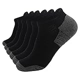 AFFGEQA Herren Laufsocken Handtuchboden Bootssocken dicke rutschfeste gekämmte Baumwollsocken Sport Wandersocken Einfarbig Sportsocken Winter Sock