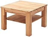 Robas Lund Couchtisch Massivholz Beistelltisch Wohnzimmertisch Kernbuche, Paul BxHxT 65 x 45 x 65