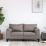 pedkit 2-Sitzer-Sofa Zweisitzer Loungesofa mit Armkissen Stoffsofa Polstersofa Sitzm?Bel Polsterm?Bel Designsofa Taupe Stoff 145 x 70 x 75