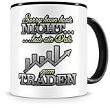 Samunshi® Aktien Tasse mit Spruch Date zum Traden Geschenk für Trader Kaffeetasse groß Lustige Tassen zum Geburtstag schwarz 300