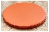 GYL-XF Home Stuhlkissen, Rundes Lederpolster Sitzkissen, Computer Stuhlkissen, Büro Essen Rundes Stuhlkissen, Rundes Lederkissen rutschfeste Matte (Color : Orange, Size : 35 * 2cm)