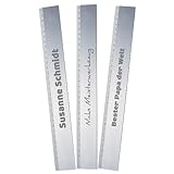 Uakeii Personalisiertes Lineal aus Aluminium | mit Lasergravur | 30 cm Metall Lineal mit Gravur ANPASSEN | Millimeter-Skalierung (Gravur)