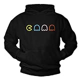 MAKAYA Gamer Pullover mit Kapuze Herren/Jungen - Vintage Oldschool Hoodie Man Kapuzenpullover Nerd Geschenke Männer/Jungs Schwarz XL