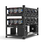 Dastrues Open Mining Rig Frame for 12 GPU Mining Case Rack Motherboard Bracket ETH/ETC/ZEC Ether Accessory Tool 3 Lay