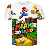 Sjj-RE Kinder T-Shirt Kurzarm für Jungen Sommer schöne Anime T-Shirt Sommer Kleidung Kinder,4-14 Jahre (A05,140)