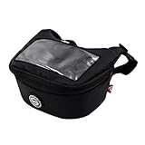 Motorradtaschen,Motorrad TankrucksäCke Motorrad-Lenkertasche Fuel Tank Bag Handy-Touch-Screen-Kopfhörer-Tasche (Size : Black)