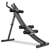 Hop-Sport Rückentrainer & Bauchtrainer mit Knieauflage - klappbares Fitnessgerät für Zuhause mit Trainingscomup
