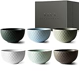 KIVY® Müslischalen Set [6 x 850 ml] - Extra Groß für Müsli, Suppen & Bowls - Müslischale Groß - Bowl Schüssel Set- Suppenschüsseln Groß - Müslischüsseln - Suppenschalen Groß - Schalen S