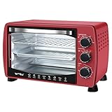 WOLTU BF09rt Mini Backofen 20 Liter Pizzaofen Glastür mit Backblech mit Timer 100-250°C 1400 Watt R