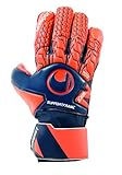 uhlsport Torwarthandschuhe Next Level-Soft Größe 5-11 Innenhand, Keeper-Handschuhe entwickelt mit Profis, Optimaler Grip und Langlebigkeit, Marine/Fluo rot, 9