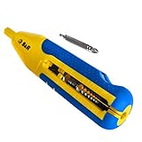 S&R Abmantler - Abisolierwerkzeug mit Bithalter/Kabelschneider 3x1,5 mm/Bithalter PZ2 & Schlitz 4.0mm, Abmanteler Niedervolt Kabel 8-13mm Kabel 10-20AWG, SAT/RG6 & RG59 Abisolierer E