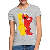 Spreadshirt Sesamstraße Elmo Glücklich Frauen T-Shirt, XXL, G