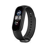 Xiaomi Mi Band 5 Global Armband mit Herzfrequenz-Fitness-Musik Bluetooth 5.0-Schrittzähler- und Messaging-Benachrichtigungen und 50M-Wasserdichtfunktion für Android und iOS Sy