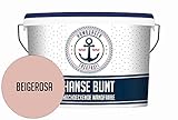 Universelle Wandfarbe MATT Beigerosa Hochdeckende Innenfarbe Rosa // Hamburger Lack-Profi (10 L)