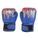 Yeeyf Amazon Gold Boxhandschuhe, Boxsack Kinder, Boxer, Kleinkind Boxhandschuhe, 1 Paar Verstellbare Professionelle Mesh Atmungsaktive Leder Flamme Handschuhe Box Training