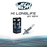 1x Wish® H7 LongLife 12V 55W PX26d Halogen Glühbirne Lampe Scheinwerferlampe (H1 LongLife Einzelpack)