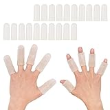 Gel-Fingerstulpen, 20 Stück, Silikon-Fingerschutz, Fingerschutz für Damen und Herren, ideal für Zeigefinger, rissige Finger, Fingerarthritis, Finger-H