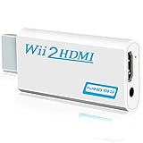 Wii zu HDMI Adapter, MISSJJ Wii zu HDMI 720/1080P HD Converter Adapter mit 3,5mm Audioausgang Wii zu HDMI Konverter für Wii Monitor Beamer F