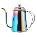 Shoplice Kaffeekessel, 650 ml Edelstahl-Kaffeemaschine, Schwanenhals, Langer Mund, Handstanze, Kaffeek