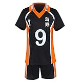 TUMUSKER Cosplay Kostüm Anime Trikot High School Volleyball Team Uniform, Karasuno Hinata Shoyo Tobio Unisex Sportw