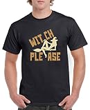Comedy Shirts - Witch Please - Herren T-Shirt - Schwarz/Hellbraun-Beige Gr. 4XL