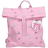 Depesche 10055 Princess Mimi Häschen-Design, ca. 41 x 31 x 1,5 cm groß, rosa Kinder-Rucksack für Kindergarten mit Hauptfach zum Umschlagen, gepolsterte Gurte und Brustg