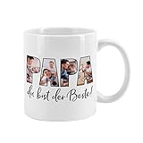 Herz & Heim® Kreative Fototasse mit eigenen Bildern für den besten Papa selbst g