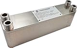 Edelstahl Wärmetauscher Plattenwärmetauscher NORDIC Ba-23-40, 165kW, 40 platten, 3/4”