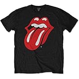 The Rolling Stones Herren Classic Tongue Short Sleeve T-shirt RSTEE03M05, Schwarz-2X-Larg