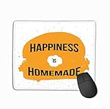 Rechteck rutschfeste Gummi Mousepad Glück hausgemachte Typografie Poster Wandgestaltung
