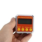 Digitale elektronische Wasserwaage, Winkeleinstellung 4 x 90 ° Starker Magnetfuß-Winkelmesser für Ablaufneigungen zum Einstellen des Klingenwink